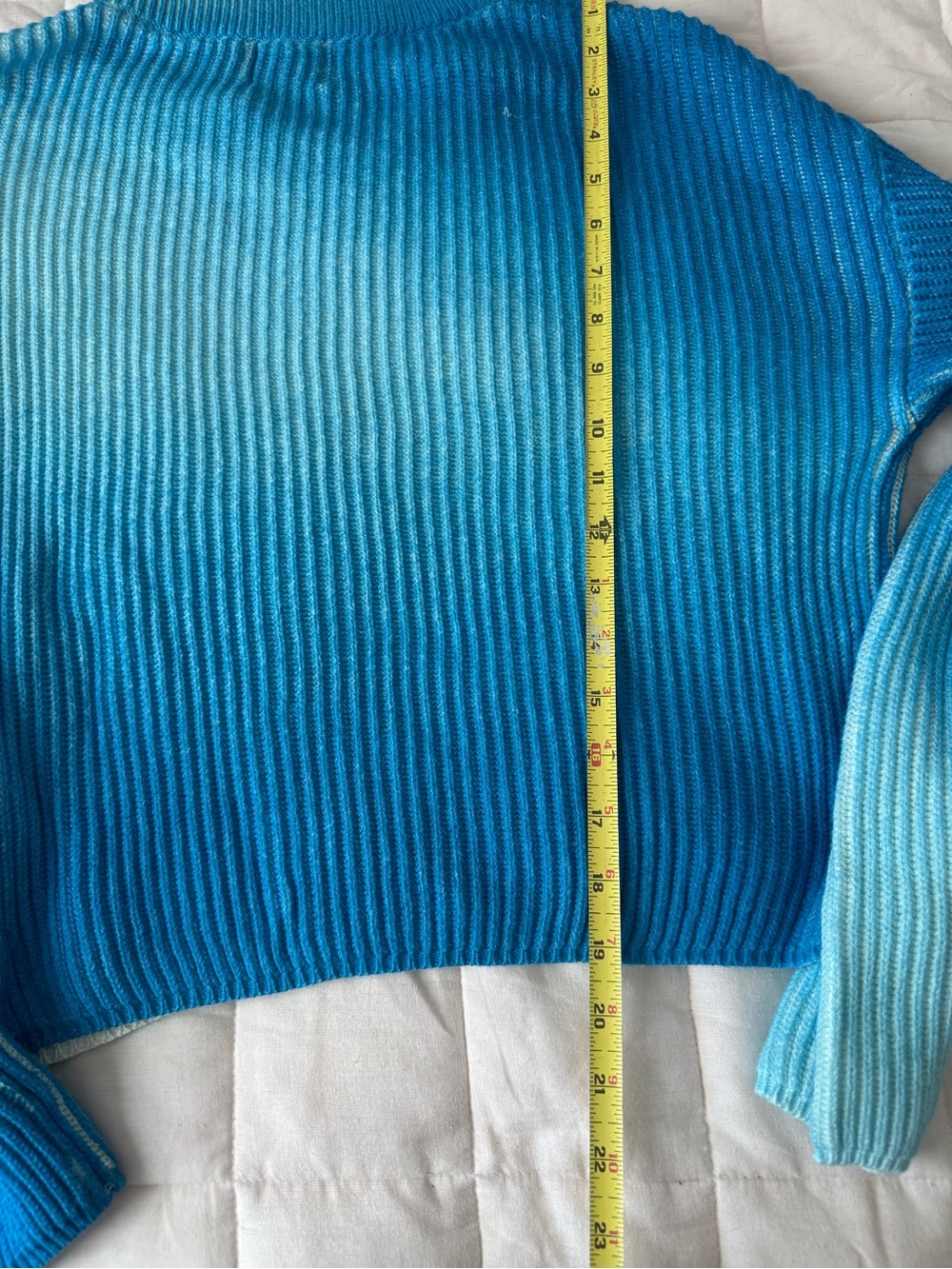 NWT WISPR Ombre Blue Ribbed Knit Sweater - Picture 7 of 8